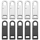 Menge: Es gibt 10 Stück Ersatzreißverschluss in 2 Farben, 5 Stück für jede Farbe.