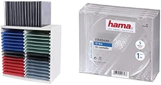 Fellowes CD Storage Unit, Holds 30 Discs + 18 on Top of CD Rack, Grey
