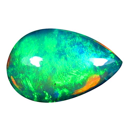 Opale arc-en-ciel naturelle de 2.34 ct en poire cabochon pour haute joaillerie
