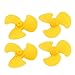 Ruilogod 4pcs Kunststoff 3 Vanes Propeller 30mm Durchmesser Gelb für RC Boot Flugzeug-Spielzeug