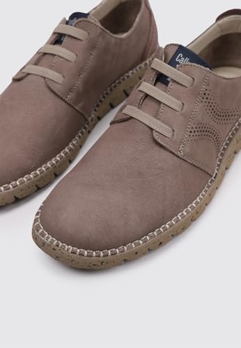 Chaussures plates Callaghan 43200 pour homme en cuir noir confortable - 4