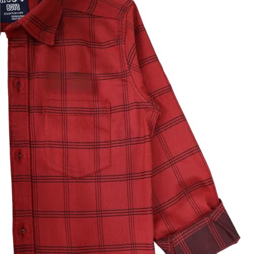 Image of Rocket Science Boy's Casual Regular-Fit Cotton Checked Long Sleeves Shirt.