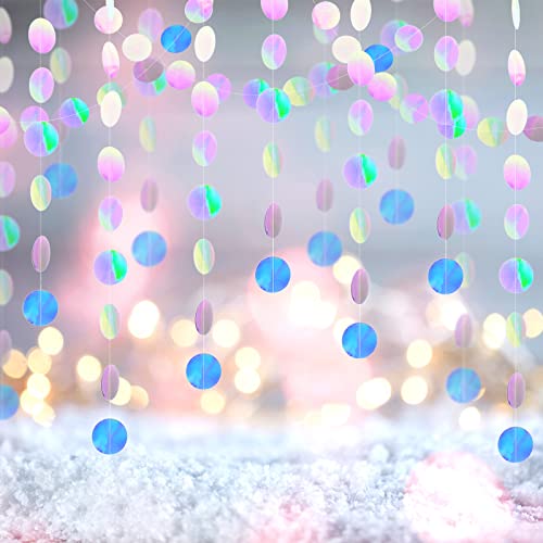 Guirlande holographique irisée de 39m pour créer un fond de scène scintillant