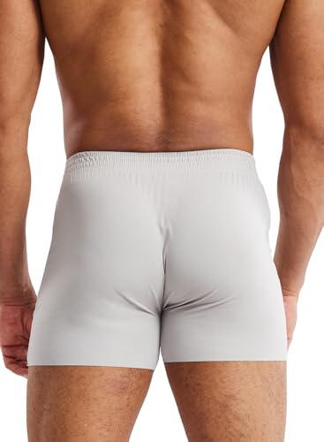 MIZOK Men's Breathable Ice Silk Pajama Bottom Sleep Boxer Shorts with Button Fly3