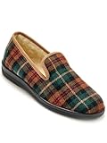 Pediconfort - Charentaises Mixtes fourrées - Homme - Taille : 41 - Couleur : Ecossais Vert