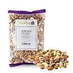 Grape Tree Mixed Nuts 1kg Raw & Unsalted Almonds, Walnuts, Cashews, Peanuts. Nutritious Vegan, Keto Friendly Snack Mix. Selection of Raw Mixed Nuts For Snacking
