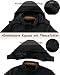 SwissWell Winterjacke Herren Warme Winddichter Fleecejacke mit Abnehmbarer Kapuze und Mehreren Taschen Jacke mit Dickem Fleecefutter Reißverschluss für Wandern Klettern Camping,Schwarz,XL