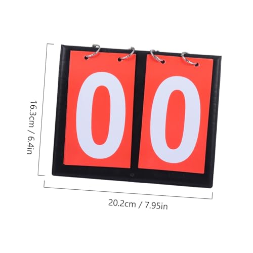 Marcador de baloncesto manual doble cara rojo miniatura 2