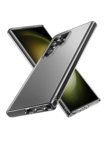 UGREEN Samsung Galaxy S23 Ultra Case Clear Matte Cover [MIL-Grade Protection] [Revolutionary iCrystal Tech] Stain-Free Air-Guard Corners Protective Slim Thin Transparent Case 6.8 for Women Men