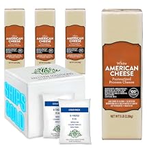 Salutem Vita - Pre-Sliced White American Deli Cheese, 1 lbs. actual weight may vary within 5% - Pack of 4