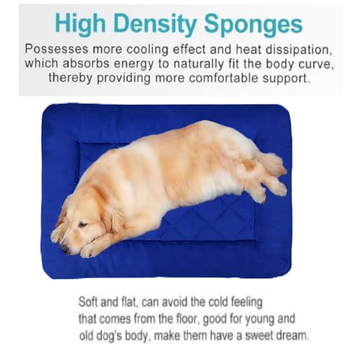 Image of Dog Bed Mat for Dogs & Cats | Soft, Washable, Lightweight & Waterproof Pet Cushion | Durable, Anti-Slip, Reversible Sleeping Mat for Large Pets (42 x 28 Inch, Red)
