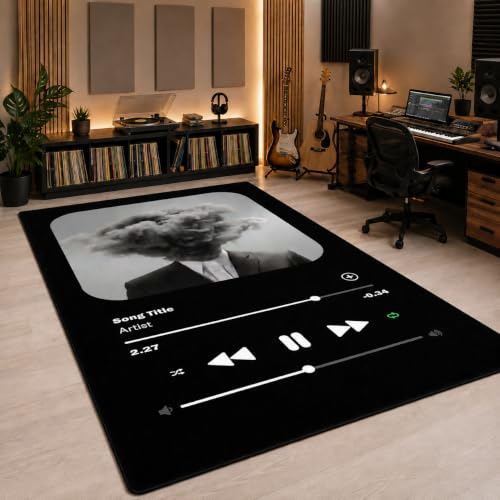 Personalized Album Cover Rug Area Rug for Bedroom Living Room with Your Favorite Album or Song Non-Slip Floor Mat Carpet Home Decor Rugs Nice Gift for Music Lovers (Custom Album Cover Rug)