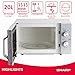 Sharp R204S Solo-Mikrowelle/ 20 L/ 800 W/ 6 Leistungsstufen/Zeitschaltuhr von 30 Minuten bis 00 Sekunden/Gewichtgesteuertes Auftauen/Glasdrehteller (24, 5 cm)/ Silber