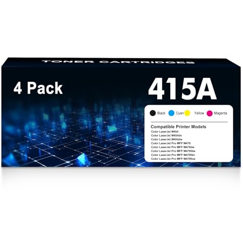 415A 415X M479FDW Toner Kompatibel für HP 415A 415X Multipack für HP Color LaserJet Pro MFP M479fnw M479dw M479fdn M454dw M454dn W2030A W2031A W2032A W2033A W2030X (4er-Pack)
