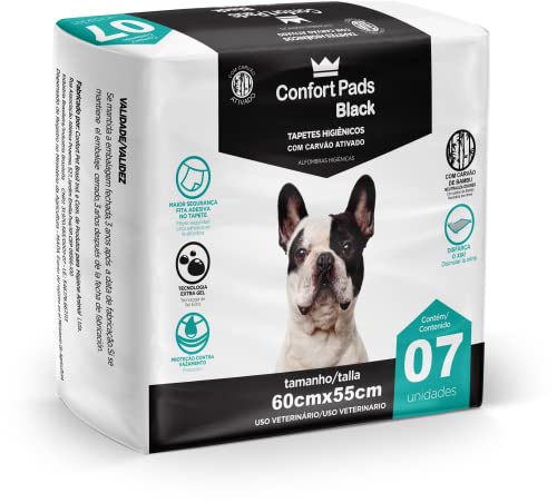 Tapete Higiênico Confort Pads Black 60x55 C/ 07 Unidades