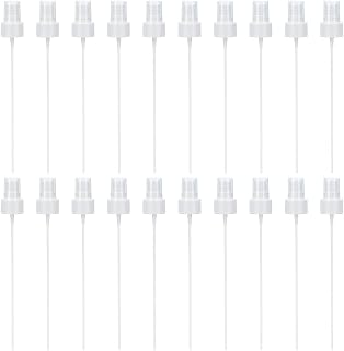 WEBEEDY 20 PCS Spray Bottle Caps Plastic Fine Mist Sprayer Pump Tops Nozzle Sprayer Head Replacement Reusable Dispenser Spray Nozzle for Cosmetic Perfume Essential Oil(24mm/0.94" Caliber,White)