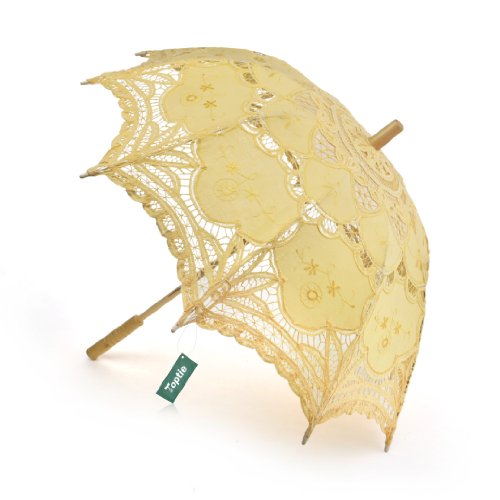 Toptie Vintage Lace Parasol, Wedding Bridal Umbrella, Photograph Parasol, Christmas Party Decoration - Green #TOP6