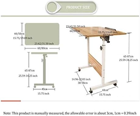 Extendable Rolling Mobility Table Over Bed,Overbed Table Wheels Bedside Desk C-Shaped Base Laptop Desk Home Office Portable Computer Desk Days Overbed Table, Mobile Laptop Computer