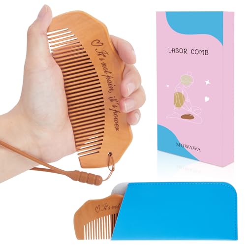Image of Wooden Birthing Comb for Women Labor and Delivery, Natural Labor Comb for Pregnancy Contractions and Pain Relief, Pregnancy Gifts for Expectant Mothers
