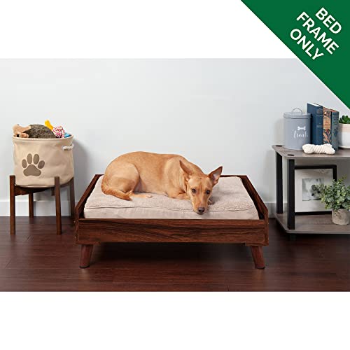 Furhaven Elevated Dog Bed Frame for 30" x 20" Medium Dog Beds, Easy Assembly - Mid-Century Modern Bed Frame - Walnut, Medium - Image 5