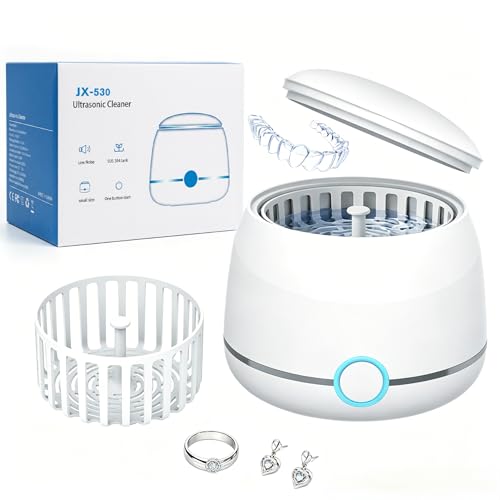 U-VKK Nettoyeur ultrasons, Nettoyeur Ultrasonique Dentaire haute fréquence 45 kHz, 2 modes, pour appareils orthodontiques, aligneurs, prothèses dentaires,...