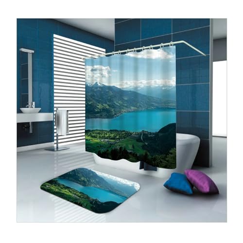 Rideau de douche imperméable et anti-moisissure lavable en machine - 2