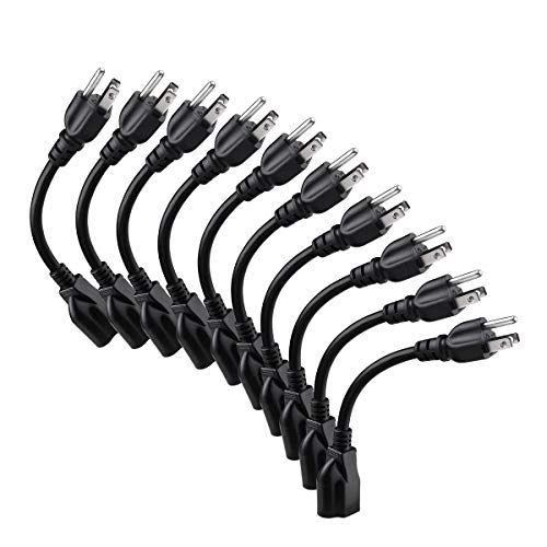 [UL Listed] Miady Short Power Extension Cord Outlet Saver, 16AWG/13A, 3 Prong