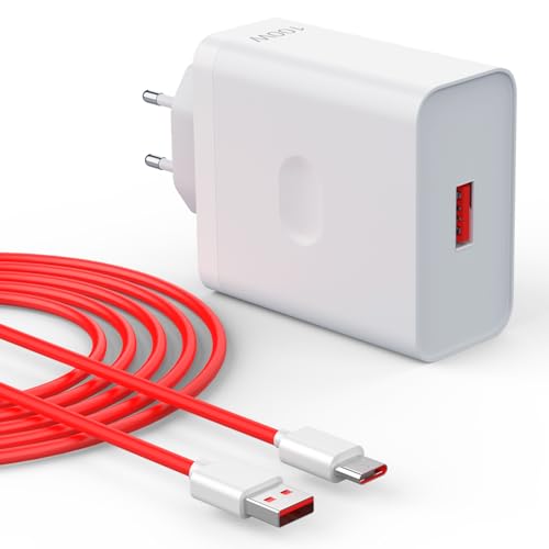 100 W USB-laddare för Oneplus SuperVooc Charge, USB-nätdel dashcharge adapter för Oneplus 13 12R 12 Nord CE 4 Lite Nord 4 3 2T 10 Pro Oppo Reno 12 Pro 12F 11F realme 12 x med 8A USB C laddningskabel 1