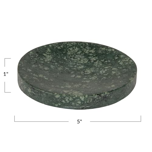 Creative Co-Op Marble Round Soapdish, Green by Creative Co-Op - Image 2