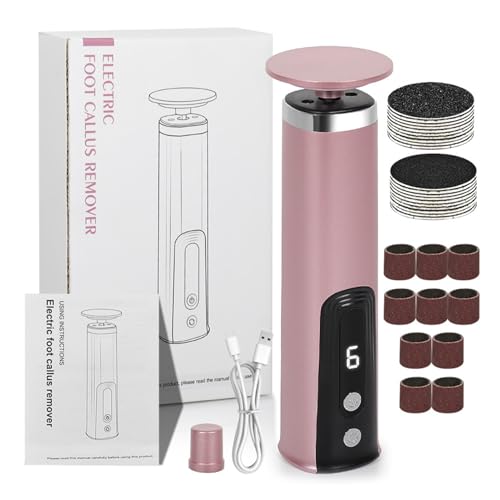 Grattoir électrique 2 en 1 pour callosités et soin des pieds rechargeable à 360°