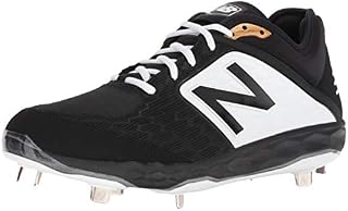 New Balance Men's 3000 V4 Metal Baseball Shoe, Black/White, 9 D US
