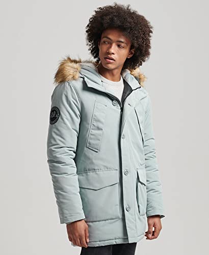 Superdry Para Hombre. M5011573A Parka Con Capucha De Pelo SintéTico Everest Gris (S), Casual, PoliéSter, Sostenible - 2