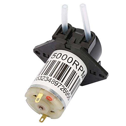 Keenso Bomba Peristáltica Silenciosa DC Self -Pre -Pre Bumping Bombo para Análisis Experimental y Bioquímico con Material Negro Plano (6v tableta negra)