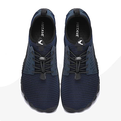 Hiitave Men Water Shoes Quick Dry Barefoot Beach Aqua Sport Swim Surf Pool Hiking Diving Walking Navy Size 13 Men #TOP6