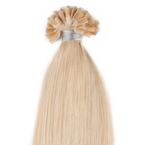 Beauty7 50 Extension de Cheveux Humain Naturel Utips Pose a Chaud Raides/Droits/Lisse 100% Remy Hair Poids 25g - 0.5g/meche - 18inch (46cm) - Couleur Blond Clair #24 Cover