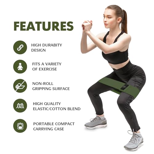 Image of CFX Resistance Bands Set, Exercise Bands with Non-Slip Design for Hips & Glutes, 3 Levels Workout Bands for Women and Men, Booty Bands for Home Fitness, Yoga, Pilates