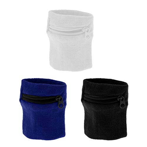 #N/A 3x Mulheres Homens Elástico Badminton Pulseira Braçadeira De Bolso Para Ciclismo Fitness Yoga