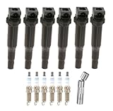 6 x ELDOR Ignition Coils + BOSCH Spark Plugs + Socket for BMW N55 Engines