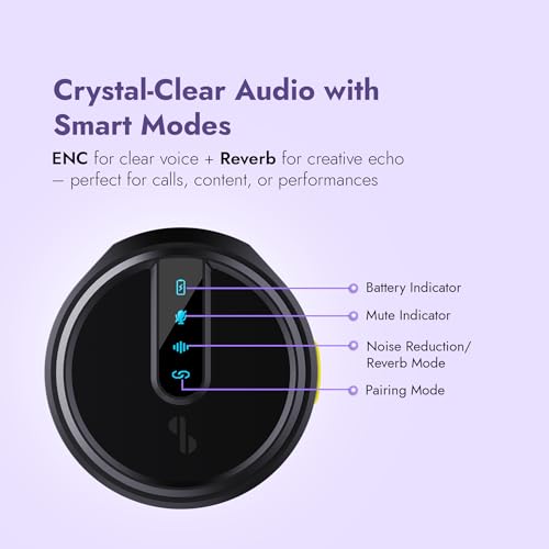 Image of Kreo GoRec DOTS Ultra-Light Wireless Mic for YouTube, Vlogging & Mobile Content, Bluetooth Microphone for Youtubers, Magnetic Clip (Solo, with Charging Case)