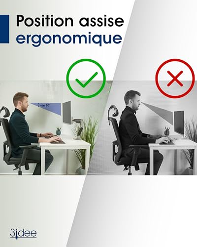 3IDEE Adaptateur VESA Compatible avec Les écrans Acer (QG240YH3, QG270H3) - Support VESA 75x75 mm - Fixation ecran pc pour ecran sans Connexion VESA – vue 5