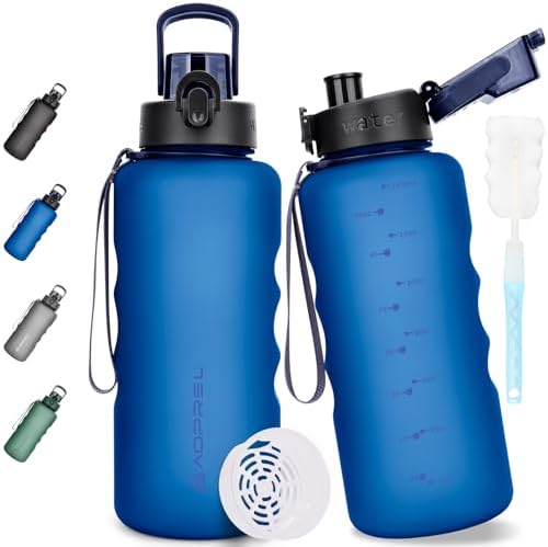 AOPREL Trinkflasche 1.5L Tritan BPA-Frei Wasserflasche Mit Filter | Auslaufsicher Trinkflasche Sport mit Bürste Auslaufsicher Sportflasche für Fitness, Wandern, Camping, Schule und