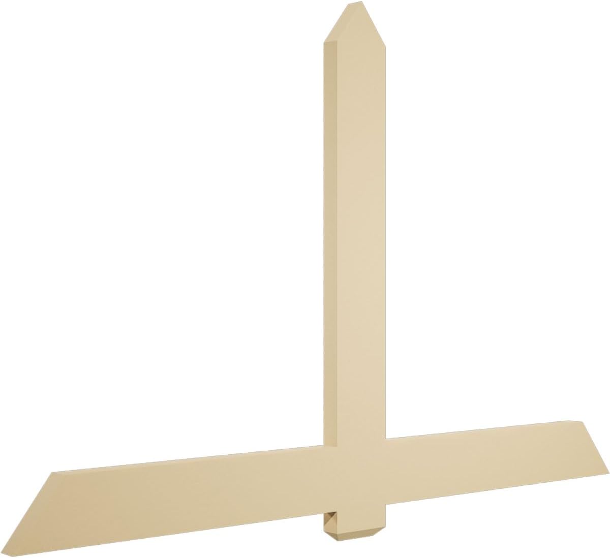 72"W x 48"H x 2"D x 6"F, 16/12 Pitch, Eugene Signature Urethane Gable Bracket, Primed Tan