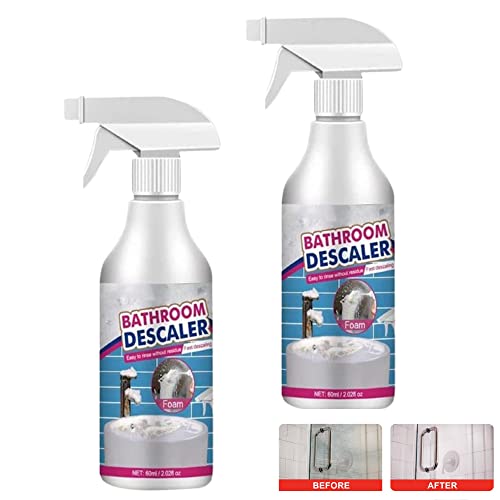 Crivery 2Pcs Stubborn Stains Cleaner, Bathroom Foam Cleaner Spray, Powerful Descaling Cleaning Agent For Bathtub Toilet Bath Shower Sink Glass Ceramic, All Purpose Bubble Cleaner Foam #TOP23