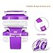 immagine 2OXENDURE Wireless Bluetooth cuffie pieghevoli per bambini bambino leggero portatile auricolare con microfono Sport Cuffie Hi-Fi Audio Volume (Viola)