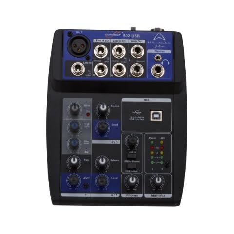 Wharfedale Pro Connect 502 USB Mini Mixer with USB and 48V Phantom Power Cover