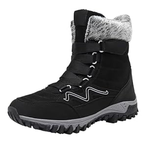 Waterproof Snow Boots for Women Waterproof Lightweight Warm Short Ankle Boots Snow Boots Faux Fur Snow Boots Resistant Warm Mid Calf Boots Womens Rain Boots Lightning Deals