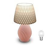 Abajur Luminária De Mesa para Sala Quarto - Design Moderno - Lâmpada led BiVolt Inclusa (Salmao)