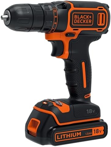 BLACK+DECKER BDCDC18-QW - Taladro atornillador 18V, incluye 1 bat...