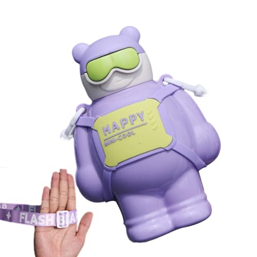 Botella de agua para niños,Botella de agua para niños,Linda botella de agua en forma de oso con gran capacidad y pajita - Botella de agua aislada para niñas, familia, hogar, año nuevo chino