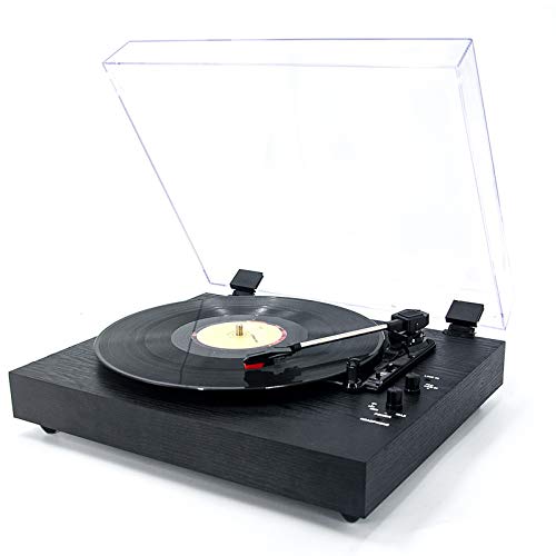 ROLTIN Giradischi fonografico, Tre velocità, Supporta Dischi in Vinile da 7/10/12 Pollici, Lettore vinili con 2 Altoparlanti integrati, Design a Valigia,